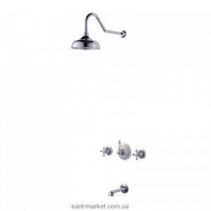 Душова система Kraus Apollo з верхнім душем і змішувачем хром KEF-16054CH