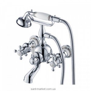 Змішувач двохвентильний для ванни з душем Kraus колекція Apollo хром KEF-16060CH