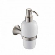 Диспенсер для рідкого мила Kraus Amnis з настінним тримачем сатин KEA-11120BN