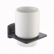 Стакан для зубных щеток Kraus Fortis с настенным держателем керамика/латунь темный шоколад KEA-13304ORB