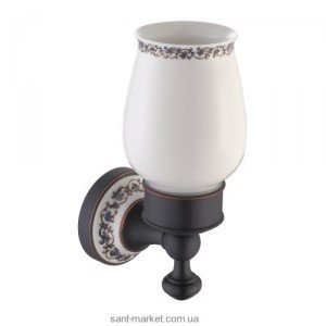 Cтакан для зубних щіток Kraus Apollo з настінним тримачем темний шоколад KEA-16504-ORB