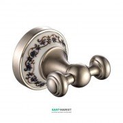 Крючок для ванной Kraus Apollo двойной латунь сатин KEA-16501BN