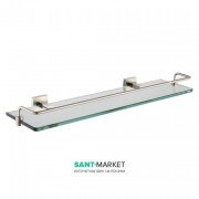 Полочка для ванной с бортиком Kraus Aura стекло/латунь сатин KEA-14445BN