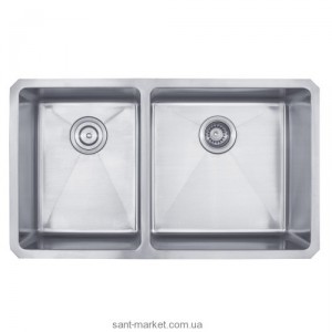 Мийка для кухні прямокутна Kraus 1.5 чаші під стільницю нержавіюча сталь хром KHU-104-33