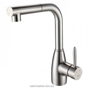 Смеситель для кухни с выдвижной лейкой Kraus однорычажный нержавеющая сталь KPF-2140