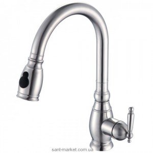 Смеситель для кухни с выдвижной лейкой Kraus однорычажный нержавеющая сталь KPF-2150