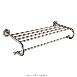 Полочка для ванной Kraus Apollo с держателем для полотенец сатин KEA-16542BN