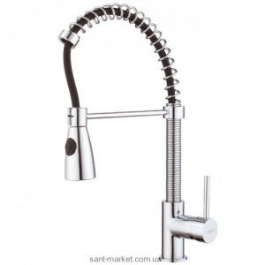 Смеситель для кухни с выдвижной лейкой Kraus однорычажный на гибкой пружине KPF-1612