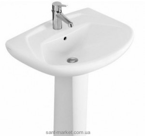 Раковина для ванної на п'єдестал Villeroy & Boch колекція Omnia classic біла 71226701