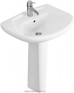 Раковина для ванної на п'єдестал Villeroy & Boch колекція Omnia classic біла 71225001