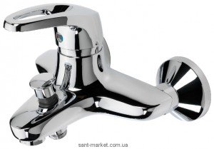 Смеситель однорычажный для ванны с коротким изливом Oras коллекция Safira хром 1040 U