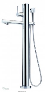 Змішувач одинважільний на підлогу (окремо) з душем Oras колекція IL Bagno Alessi One хром 8550