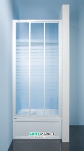 Душові двері в нішу SANPLAST Classic скляна розсувна на роликах 110х185 DTr-c-110-S W4