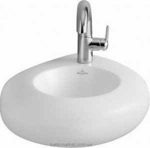 Раковина для ванної накладна Villeroy & Boch колекція Pure Stone біла 537041R2