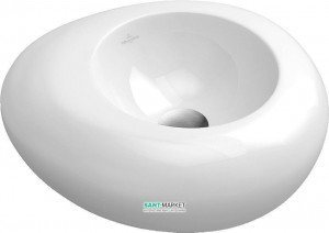 Раковина для ванної накладна Villeroy & Boch колекція Pure Stone біла 517253R1