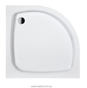 Душовий піддон акриловий чверть кола SANPLAST BPza-b / EKOPLUS 91x91x6.5 білий bi