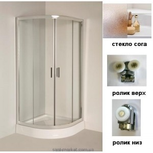 Душова кабіна SANPLAST 90х90х190 низький піддон KP4 / TX4-90-S + BP za sbCR