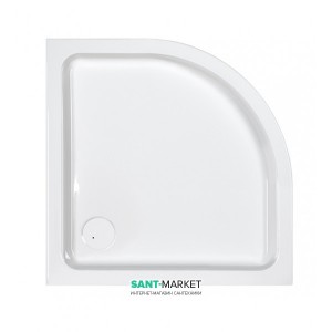 Душевой поддон акриловый четверть круга SANPLAST BP/FREE 100x100x9 белый 