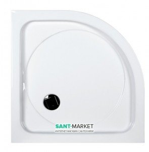 Душевой поддон акриловый четверть круга SANPLAST BP/EXa 90х90х6 белый