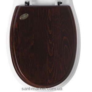Simas ARCADE: Сидение для унитаза дерево  петли бронза AR005/BR