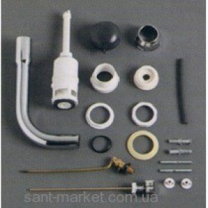 Simas ARCADE: Сливной механизм д/унитаза с низкой трубой  хром D11