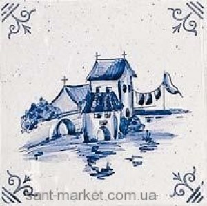Adex плитка Dibujo delft № 4 C / cantonera 13x13 ADRU6005