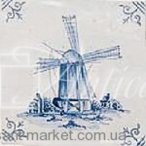 Adex плитка Dibujo delft № 1 C/cantonera 13x13 ADRU6002