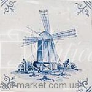 Adex плитка Dibujo delft № 1 C / cantonera 13x13 ADRU6002