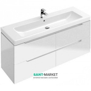 Тумба под раковину Villeroy&Boch Subway 2.0 подвесная 128.7x44.9x52 белая A69800DH