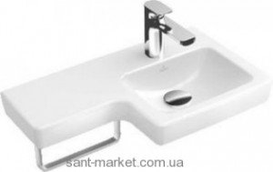 Раковина для ванной подвесная с вешалкой Villeroy&Boch коллекция Subway 2.0 белая 41156R01