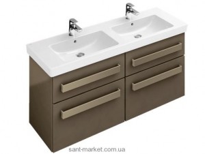 Тумба под две раковины Villeroy&Boch Up2U подвесная 125x44.9x58.1 белая A82600DH