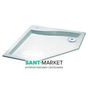 Душовий піддон акриловий п'ятикутний Huppe Marano 100х100х6 білий 202012.055