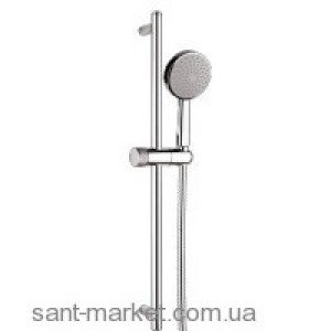 Душовий гарнітур зі штангою Gessi колекція Ozone нікель 13387 142