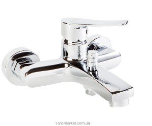 Змішувач одинважільний для ванни з коротким виливом Volle колекція Daniella хром 15162100