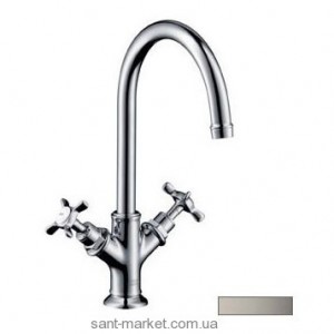 Змішувач для раковини двухвентильний з донним клапаном високий Hansgrohe Axor Montreux нікель 16502830