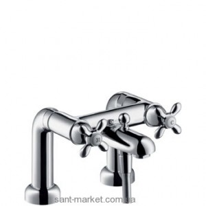 Змішувач двохвентильний на борт ванни Hansgrohe колекція Carlton хром / золото 17470090