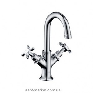 Змішувач для раковини двухвентильний з донним клапаном Hansgrohe Axor Montreux нікель 16505820