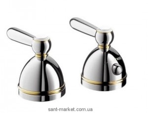 Змішувач з термостатом двухвентильний на борт ванни Hansgrohe Axor Carlton хром / золото 17482090
