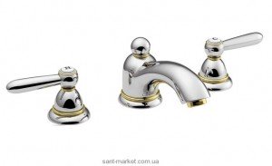 Змішувач для раковини Двохважеля з донним клапаном Hansgrohe Axor Carlton хром / золото 17135090