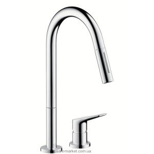 Смеситель для кухни с выдвижной лейкой Hansgrohe Axor Starck однорычажный 34822000