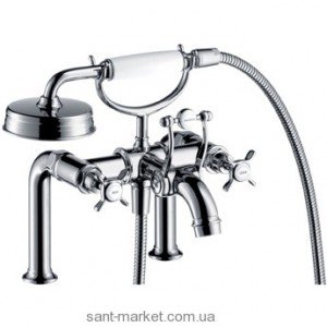 Змішувач двохвентильний на борт ванни з душем Hansgrohe колекція Axor Mondial хром 16542820