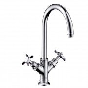 Смеситель для раковины двухвентильный высокий Hansgrohe коллекция Axor Montreux никель 16506820