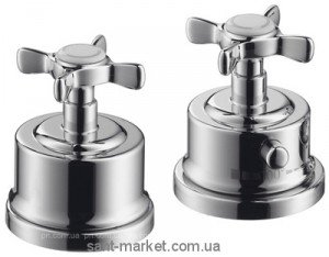 Змішувач з термостатом двухвентильний на борт ванни Hansgrohe колекція Axor Mountreux хром 16480000