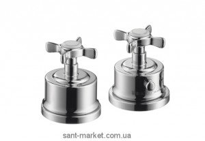 Змішувач з термостатом двухвентильний на борт ванни Hansgrohe колекція Axor Mountreux нікель 16480820