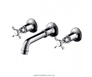 Змішувач для раковини двухвентильний настінний прихований Hansgrohe Axor Montreux нікель 16532820