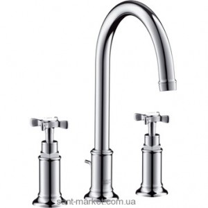 Змішувач для раковини двухвентильний з донним клапаном високий Hansgrohe Axor Montreux хром 16513820