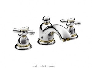 Змішувач для раковини двухвентильний з донним клапаном Hansgrohe Axor Carlton хром / золото 17133090