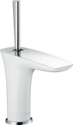Смеситель для раковины с джойстиком и донным клапаном Hansgrohe PuraVida хром/белый 15075400