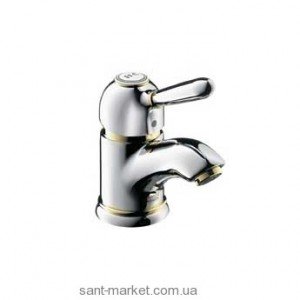 Смеситель для раковины однорычажный с донным клапаном Hansgrohe Axor Carlton хром/золото 17010090