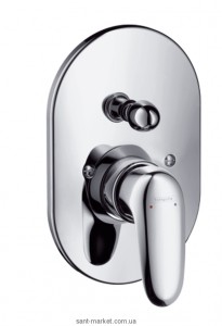 Змішувач прихований (вбудований) Hansgrohe колекція Metris E хром 31477000